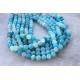 BIG Blue Jade rondelles stones 7mmx12mm