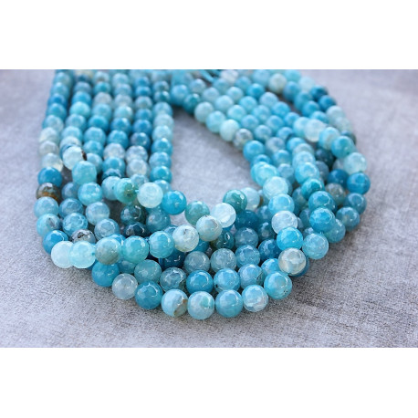 BIG Blue Jade rondelles stones 7mmx12mm