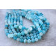 BIG Blue Jade rondelles stones 7mmx12mm