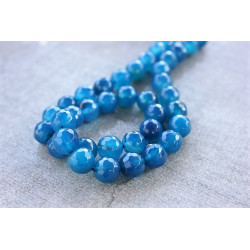 NEW Blue Agate Faceted round 10mm