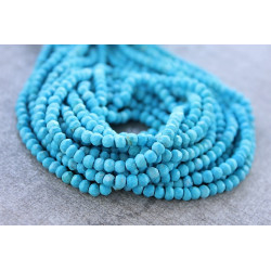 Turquoise Faceted rondelles 3-4mm