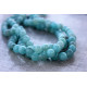BIG Blue Jade rondelles stones 7mmx12mm
