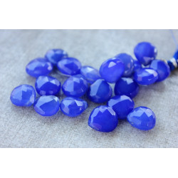 Navy blue Chalcedony stones briolettes 11-15mm x 11-15mm