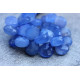 Navy blue Chalcedony stones briolettes 11-15mm x 11-15mm