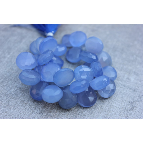 Navy blue Chalcedony stones briolettes 11-15mm x 11-15mm