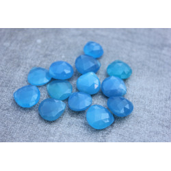 Blue Chalcedony stones briolettes 11-15mm x 11-15mm