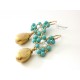 Gold and Turquoise Earrings