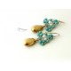 Gold and Turquoise Earrings