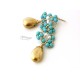 Gold and Turquoise Earrings