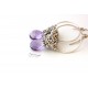 Lavender Hoop Earrings