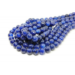 Blue Agate round faceted 8 mm