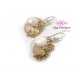 Hoop earrings with Peach Moonstone