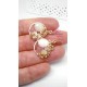 Hoop earrings with Peach Moonstone