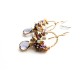 Gold and Purple Earrings