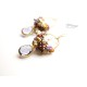 Gold and Purple Earrings