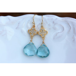 Aquamarine Stone earrings