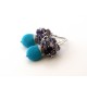 Turquoise and Amethysts Earrings