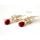 Rubies and Gold Earrings