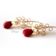 Rubies and Gold Earrings