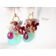 Mint and Ruby Earrings