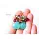 Mint and Ruby Earrings