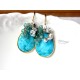 Turquoise and Apatite Earrings