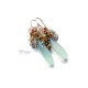Mint Chalcedony and Opal Earrings