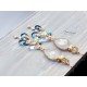 Aqua and Topaz Earrings