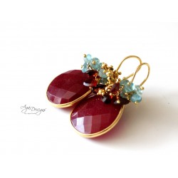 Ruby Red Earrings