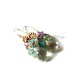 Green Pyrite and Amethyst Earrings