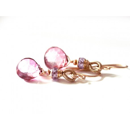 Fuschia Quartz Earrings