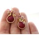 Ruby and Citrine Earrings