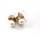 White Pearls and Honey Quartz Earrings