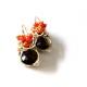 Smoky Quartz and Carnelian Earrings