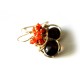 Smoky Quartz and Carnelian Earrings