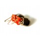 Smoky Quartz and Carnelian Earrings