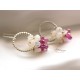 Pink Sapphire and Opal Earrings