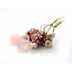 Light Pink Chalcedony Earrings