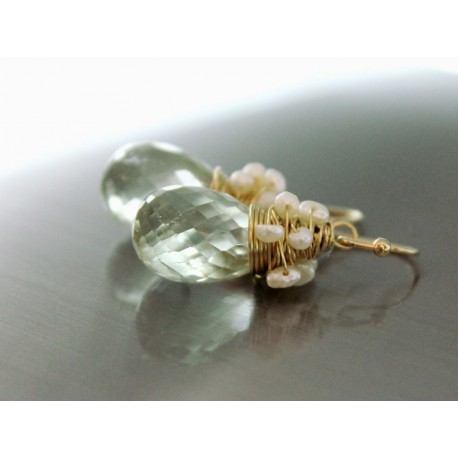 Green Amethyst Earrings