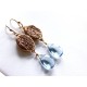 Druzy and Aquamarine Earrings