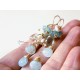 Aquamarine and Pearls Earrings