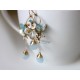 Aquamarine and Pearls Earrings