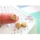 Triangle Druzy Stones with Hole Gold