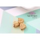 Triangle Druzy Stones with Hole Gold