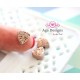 Triangle Druzy Stones with Hole Rose Gold 