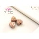 Triangle Druzy Stones with Hole Rose Gold 