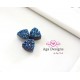 Triangle Druzy Stones with Hole Blue